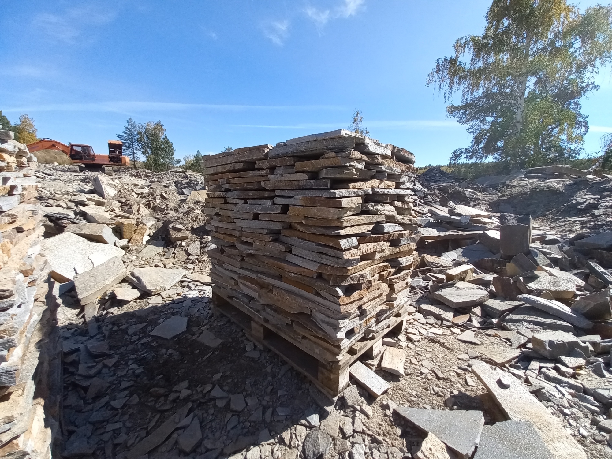 Плитняк златолит серебристый для мощения на бетон купить в Республике Татарстан