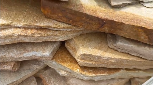 Плитняк златолит жёлтый золотистый для отмостки купить в Республике Татарстан