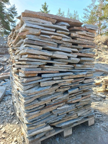 Плитняк златолит серебристый для цоколя, отмостки купить в Республике Татарстан