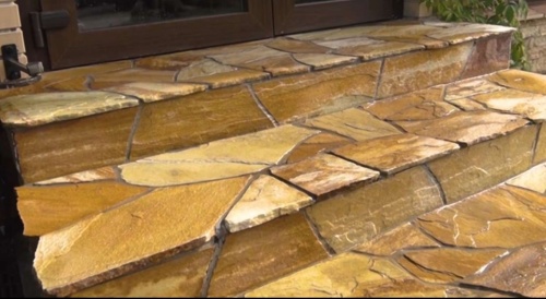 Плитняк златолит жёлтый золотистый для отмостки купить в Республике Татарстан